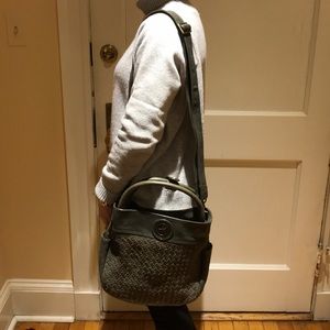 One Faded Knight leather handbag: adjustable strap